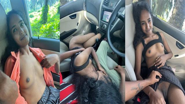 Horny Mallu Slim Girlfriend Fucking Captured On Car