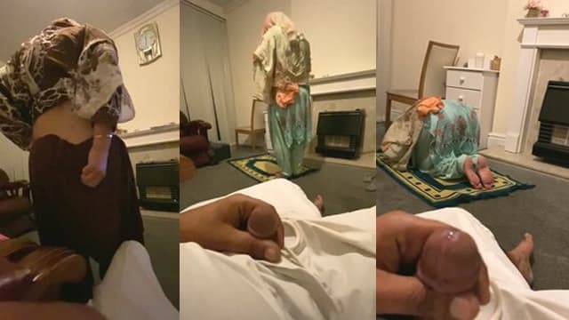 Muslim Hot Wife Doing Namaz Husband Jerking Viral Sex