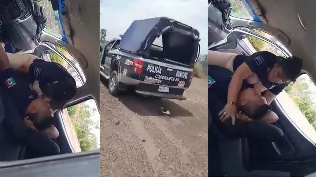 Guy Secretely Cops are fucking in car in an abandoned field Leak