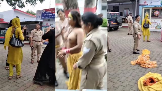 A Woman Walked Around Naked At The Police Station Nude